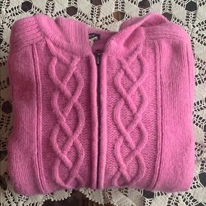 Vintage JCREW Pink Cable Knit Women's Sweater